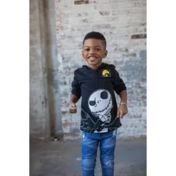 Disney Nightmare Before Christmas Jack Skellington Oogie Boogie Sally Fleece Quarter Zip Hoodie Toddler