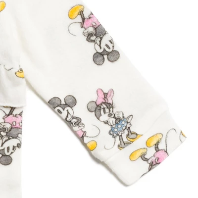 Disney Mickey Mouse Minnie Mouse Baby Girls Snap Sleep N' Play Coverall Newborn To Infant 4 Disney Mickey Mouse Minnie Mouse Baby Girls Snap Sleep N' Play Coverall Newborn To Infant - Image 4