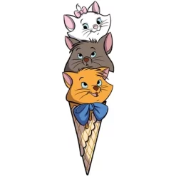 Disney Men's Aristocats Triple Scoop Kittens T-Shirt