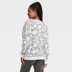 Women's Disney 100 Mickey Sketch Graphic Sweatshirt - White