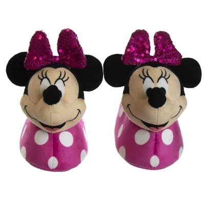 Disney Kids Girl's Minnie Mouse Slippers - Plush Lightweight Warm Comfort Soft Aline House Slippers – 3D Minnie Glitter Bow (size 5-12 Toddler/Little Kid) 4 Disney Kids Girl's Minnie Mouse Slippers - Plush Lightweight Warm Comfort Soft Aline House Slippers – 3D Minnie Glitter Bow (size 5-12 Toddler/Little Kid) - Image 4