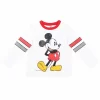 Disney Mickey Mouse Toddler Boys Long Sleeve T-Shirt Fleece Pant Set White/Gray