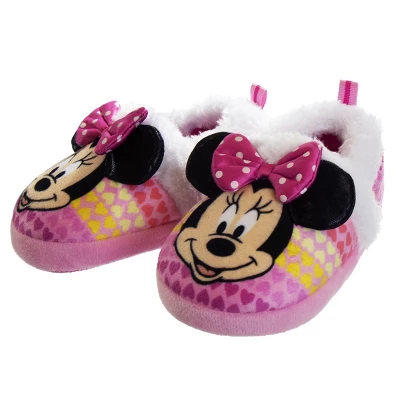 Disney Kids Girl's Minnie Mouse Slippers - Plush Lightweight Warm Comfort Soft Aline House Slippers - MultiColor (size 5-12 Toddler-Little Kid) 1 Disney Kids Girl's Minnie Mouse Slippers - Plush Lightweight Warm Comfort Soft Aline House Slippers - MultiColor (size 5-12 Toddler-Little Kid)