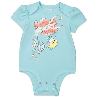Disney Princess Ariel Cinderella Belle 3 Pack Short Sleeve Bodysuits 1 Disney Princess Ariel Cinderella Belle 3 Pack Short Sleeve Bodysuits