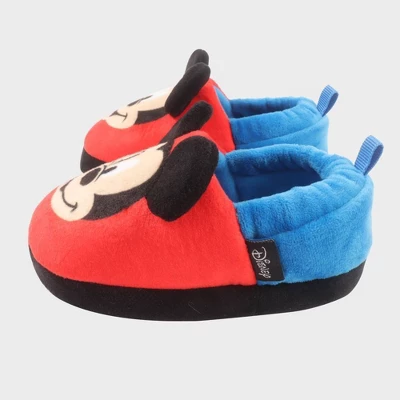 Toddler Boys' Disney Mickey Sock Slippers - Blue 3 Toddler Boys' Disney Mickey Sock Slippers - Blue - Image 3