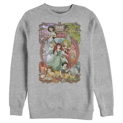 Men's Disney Princesses Vintage Collage Sweatshirt 2 Men's Disney Princesses Vintage Collage Sweatshirt - Image 2