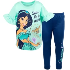 Disney Princess Moana Frozen Little Mermaid Rapunzel Jasmine Belle Girls T-Shirt And Leggings Outfit Set Toddler To Big Kid -Family Trends Shop GUEST 734ad7c6 de97 46ed 9750 7cab5748375b