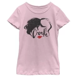 Disney Girl's Cruella Red Lips Logo T-Shirt -Family Trends Shop GUEST 7637548c 9af1 486a afec 82844f868c02