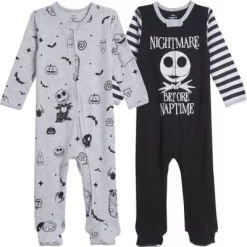 Disney Nightmare Before Christmas Jack Skellington Baby 2 Pack Zip Up Sleep N' Play Coveralls Newborn To Infant -Family Trends Shop GUEST 7b224bdd d4a4 4ec8 8e39 92195e55460d