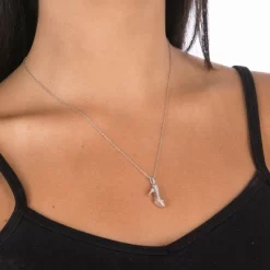 Disney Princess Cinderella Sterling Silver Cubic Zirconia Slipper Necklace, Officially License -Family Trends Shop GUEST 7beba6c4 bfbf 4d10 b2ff bcb88fc41861