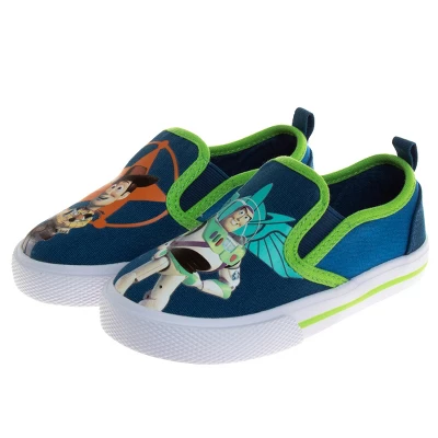 Disney Toy Story Kids Casual No Lace Shoes - Buzz Lightyear Sheriff Woody Low Top Canvas Slip-on Tennis Boys Sneakers (Size 5-12 Toddler - Little Kid) 2 Disney Toy Story Kids Casual No Lace Shoes - Buzz Lightyear Sheriff Woody Low Top Canvas Slip-on Tennis Boys Sneakers (Size 5-12 Toddler - Little Kid) - Image 2