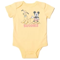 Disney Mickey Mouse Pluto Mickey Mouse Baby 4 Pack Snap Bodysuits Newborn To Infant -Family Trends Shop GUEST 7f1a40f0 adbc 4c37 9a58 08f3b490bf4f