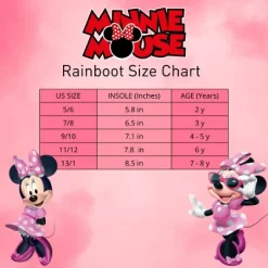 Disney Minnie Mouse Rubber Rainboots - Waterproof Lightweight Easy On With Easy Pull Handles - Fuchsia (sizes 7/1 Toddler / Little Kid / Big Kid) -Family Trends Shop GUEST 7f5053bc 9683 40ac a8b0 11c6bcbe2523