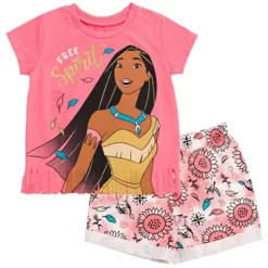 Disney Frozen Moana Princess Rapunzel Snow White Raya And The Last Dragon Girls Peplum T-Shirt And French TerryShorts Outfit Set Toddler -Family Trends Shop GUEST 7f9bf360 b39d 4998 ab90 e0f8b2f3ddf2 1