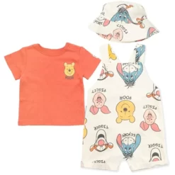 Disney Tigger Winnie The Pooh Baby French Terry Short Overalls T-Shirt And Hat 3 Piece Outfit Set Newborn To Infant -Family Trends Shop GUEST 816f42c0 288e 4dae bbc3 29469489537a