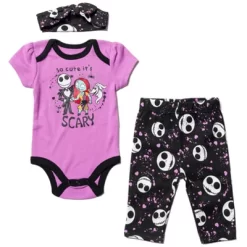 Disney Nightmare Before Christmas Zero Sally Jack Skellington Baby Girls Bodysuit Pants And Headband 3 Piece Outfit Set Newborn To Infant -Family Trends Shop GUEST 85fb1b84 ef3b 45b3 bfda 5261b0c5b504