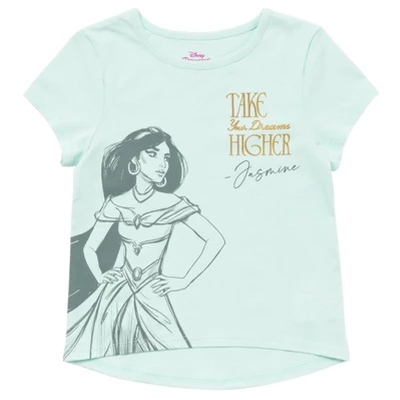 Disney Princess Ariel Cinderella Tiana Moana Jasmine Belle Girls 3 Pack T-Shirts Toddler To Big Kid 3 Disney Princess Ariel Cinderella Tiana Moana Jasmine Belle Girls 3 Pack T-Shirts Toddler To Big Kid - Image 3