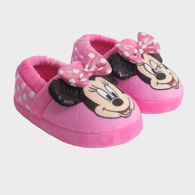 Toddler Girls' Disney Minnie Sock Slippers - Pink 5 Toddler Girls' Disney Minnie Sock Slippers - Pink - Image 5