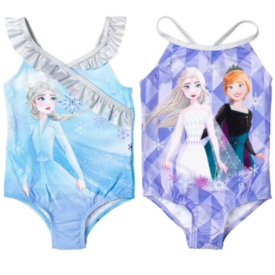 Disney Princess Anna Elsa Frozen Girls 2 Pack One Piece Bathing Suits Little Kid To Big Kid 8 Disney Princess Anna Elsa Frozen Girls 2 Pack One Piece Bathing Suits Little Kid To Big Kid - Image 8