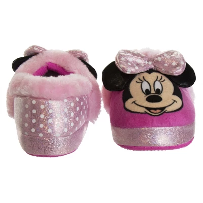 Disney Kids Girl's Minnie Mouse Slippers - Plush Lightweight Warm Comfort Soft Aline House Slippers - Light Pink (size 5-12 Toddler/Little Kid) 5 Disney Kids Girl's Minnie Mouse Slippers - Plush Lightweight Warm Comfort Soft Aline House Slippers - Light Pink (size 5-12 Toddler/Little Kid) - Image 5