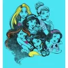 Girl's Disney Princesses Sketches Crop T-Shirt