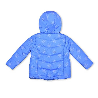 Disney Girl's Frozen Hooded Puffer Jacket, Zip Up Hoodie With Soft Interior For Toddler 1 Disney Girl's Frozen Hooded Puffer Jacket, Zip Up Hoodie With Soft Interior For Toddler
