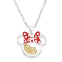 Disney Minnie Mouse Womens Silver Plated Birthstone Shaker Necklace, 18+2" -Family Trends Shop GUEST 8ca1a07b bfff 466e 8b3a 0e94e88b0d13