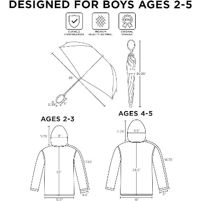 Disney Minnie Mouse Girl's Umbrella And Raincoat Set, Kids Ages 2-5 5 Disney Minnie Mouse Girl's Umbrella And Raincoat Set, Kids Ages 2-5 - Image 5