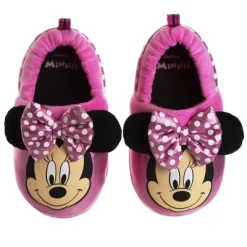 Disney Kids Girl's Minnie Mouse Slippers - Plush Lightweight Warm Comfort Soft Aline House Slippers - Pink Bow Minnie (size 5-12 Toddler/Little Kid) -Family Trends Shop GUEST 8da25f10 c1ad 4147 9216 dfcaf3e25beb