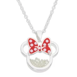 Disney Minnie Mouse Womens Silver Plated Birthstone Shaker Necklace, 18+2" -Family Trends Shop GUEST 8db1a36a 90cb 4ef1 bec4 6c28108e1624