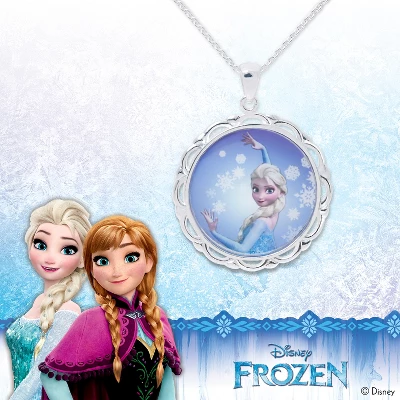 Disney Frozen Elsa Silver Plated Pendant, 18" 3 Disney Frozen Elsa Silver Plated Pendant, 18" - Image 3
