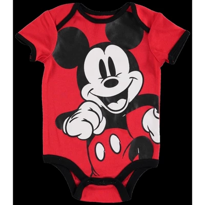 Disney Mickey Mouse Baby Bodysuit Jogger Pants Bib And Hat 4 Piece Outfit Set Newborn To Infant 1 Disney Mickey Mouse Baby Bodysuit Jogger Pants Bib And Hat 4 Piece Outfit Set Newborn To Infant