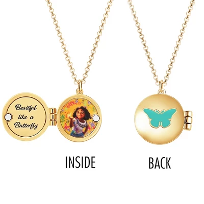 Disney Girls Encanto Butterly Locket Necklace, 16 + 3" 3 Disney Girls Encanto Butterly Locket Necklace, 16 + 3" - Image 3