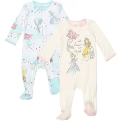 Disney Princess Ariel Cinderella Aurora Baby Girls 2 Pack Zip Up Sleep N' Play Coveralls Newborn To Infant -Family Trends Shop GUEST 963d1285 7e03 49c4 b587 8cb164722a2c