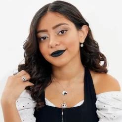 Disney The Nightmare Before Christmas Womens Sterling Silver And Cubic Zirconia Jack And Sally Moon Necklace, 18'' -Family Trends Shop GUEST 99769521 2068 46fe afee d340aeb4d34f 1