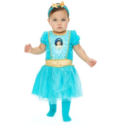 Disney Princess Jasmine Girls Cosplay Costume Dress Tights And Headband 3 Piece Set Toddler 1 Disney Princess Jasmine Girls Cosplay Costume Dress Tights And Headband 3 Piece Set Toddler