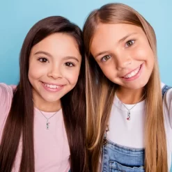 Disney Princess BFF Silver Plated Best Friends Necklaces, Pendant Friendship Necklaces - Set Of 2