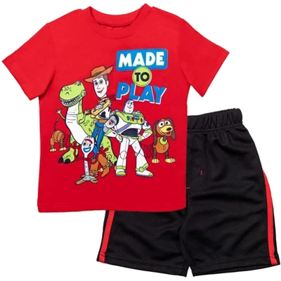Disney Pixar Toy Story Buzz Lightyear Woody Baby Athletic T-Shirt And Mesh Shorts Outfit Set Infant 7 Disney Pixar Toy Story Buzz Lightyear Woody Baby Athletic T-Shirt And Mesh Shorts Outfit Set Infant - Image 7