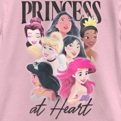 Girl's Disney Princess At Heart T-Shirt 1 Girl's Disney Princess At Heart T-Shirt