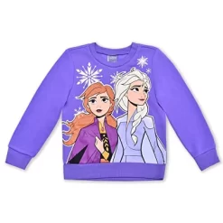 Disney Girl's 2-Pack Fearless Frozen Graphic Pullover Sweatshirt And Taped Jogger Pants Set For Kids -Family Trends Shop GUEST a5879b6c b9d8 4ed9 8a4b 1e08ed185463