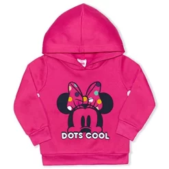 Disney Girl's 2-Pack Minnie Mouse Hooded Graphic Sweatshirt And Patterned Legging Pant Set For Toddler