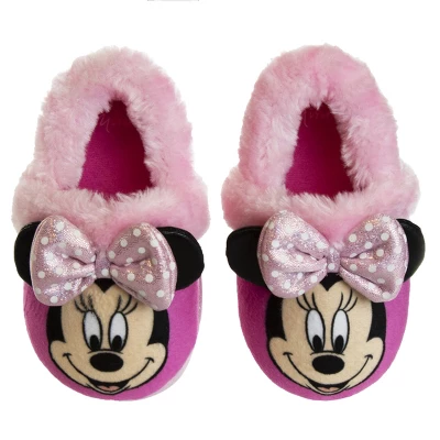 Disney Kids Girl's Minnie Mouse Slippers - Plush Lightweight Warm Comfort Soft Aline House Slippers - Light Pink (size 5-12 Toddler/Little Kid) 8 Disney Kids Girl's Minnie Mouse Slippers - Plush Lightweight Warm Comfort Soft Aline House Slippers - Light Pink (size 5-12 Toddler/Little Kid) - Image 8
