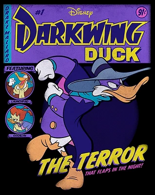 Disney Men's Darkwing Duck The Terror That Flaps In The Night Comic Cover T-Shirt 1 Disney Men's Darkwing Duck The Terror That Flaps In The Night Comic Cover T-Shirt
