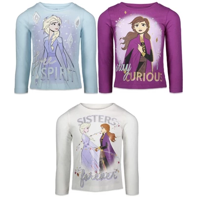 Disney Frozen Princess Anna Elsa Christmas Girls 3 Pack T-Shirts Little Kid To Big Kid 11 Disney Frozen Princess Anna Elsa Christmas Girls 3 Pack T-Shirts Little Kid To Big Kid - Image 11