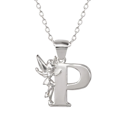 Disney Tinkerbell Initial Silver Pendant Necklace 20 Disney Tinkerbell Initial Silver Pendant Necklace - Image 20