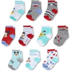 Disney Mickey Mouse Baby Boy's 10-Pack Infant Socks, 0-24 Months -Family Trends Shop GUEST ac2c1272 7d6c 490b 8f5d b3cb3b085966