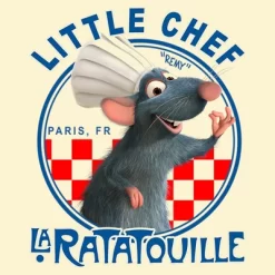 Disney Men's Ratatouille Little Chef Remy Circle T-Shirt