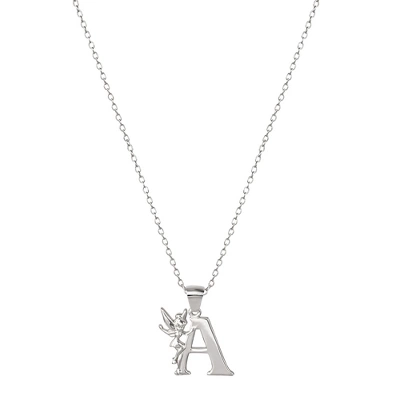 Disney Tinkerbell Initial Silver Pendant Necklace 3 Disney Tinkerbell Initial Silver Pendant Necklace - Image 3