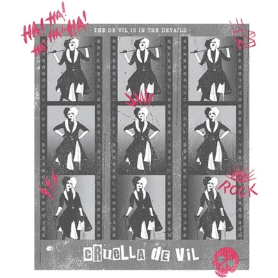 Disney Men's Cruella Photo Negatives T-Shirt - White - 3X Big Tall 1 Disney Men's Cruella Photo Negatives T-Shirt - White - 3X Big Tall