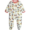 Disney Mickey Mouse Baby 2 Pack Zip Up Sleep N' Play Coveralls Newborn To Infant